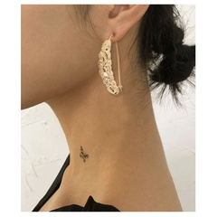 fashion alloy geometric hollow earrings European and American fashion ladies jewelry
