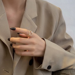 personality pearl female simple geometric finger ring trendy
