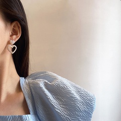 fashion simple earrings female personality retro love pearl earrings