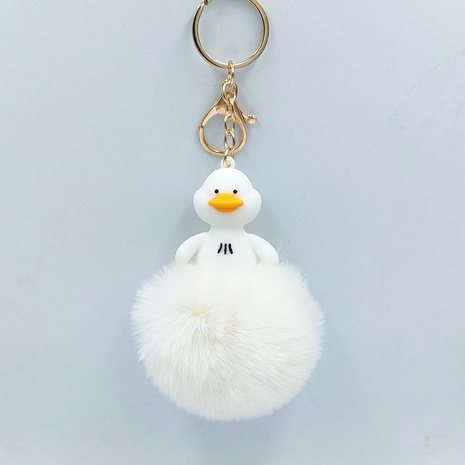 Creative animal imitation fur ball keychain bag pendant car key ring  NHDI510008's discount tags