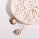 Sun moon round copper necklace wholesalepicture10
