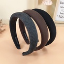 simple solid color fabric autumn and winter color sponge widebrimmed headband NHUX510081picture9