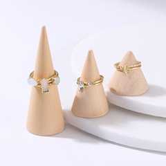 Korea new geometric ring simple retro metal ring personality alloy ring 7-piece set