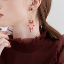 autumn and winter retro simple long section hollow flower womens earringspicture7