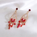 autumn and winter retro simple long section hollow flower womens earringspicture9