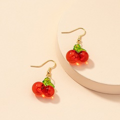Fruit cherry earrings cross-border simple new ear jewelry ear hooks