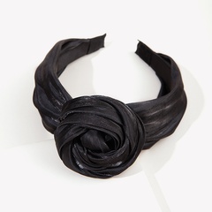 Black net yarn rose flower headband female bowknot French retro headdress wholesale