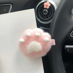 Plüsch süße Katzenpfote seitlicher Clip 2021 Korea rosa Stoffhaarnadeln
