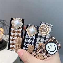 houndstooth college style BB clip Korean style hair accessories pearl hairpin