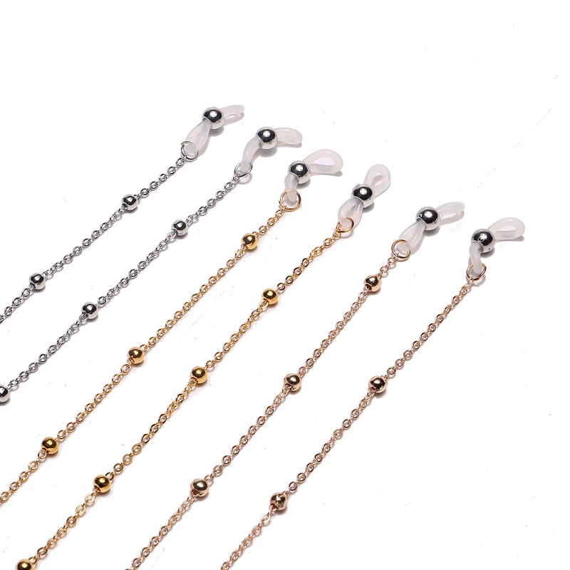 fashion simple mask rope clip bead metal chain glasses chain metal