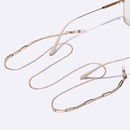 Fashion Simple Preserving Copper Rectangular Glasses Mask Chainpicture6