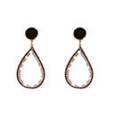 heart drop full of zircon pendant earrings Korean simple atmosphere exaggerated ear jewelrypicture11