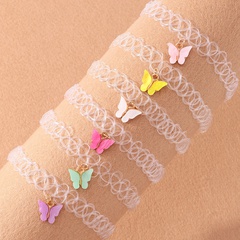 Ensemble de colliers pour enfants avec pendentif en alliage papillon