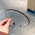 Korean Simple Headband Double Pearl Rhinestone Sweet Hair Hoop Wholesale  NHOF509403picture14