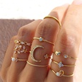 Fashion Diamond Love Pearl Leaf 10Piece Ring Creative Retro Female Ring NHPJ510014picture17