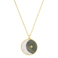 Sun moon round copper necklace wholesalepicture14