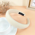 simple solid color fabric autumn and winter color sponge widebrimmed headband NHUX510081picture16