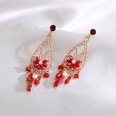 autumn and winter retro simple long section hollow flower womens earringspicture12