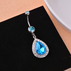 personalized water drop zircon belly button nail wholesale