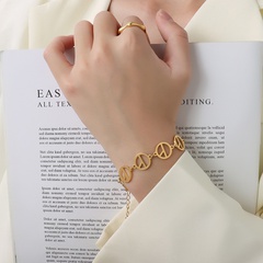 Herringbone Multi-Accessory Titanium Steel Rose Gold Plated Color Bracelet