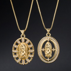 fashion creative pendant copper gold-plated oil drip geometric simple necklace accessories