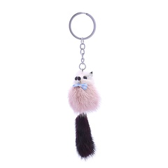cute little fox keychain bag pendant mink plush doll cute accessories
