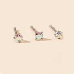 new fashion four-claw color zircon nose nail ear bone nails