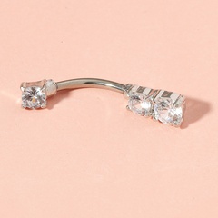 new sexy 4 claws three zircon belly button ring diamond belly button nail piercing jewelry
