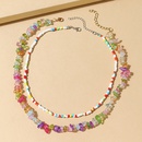 sweet ethnic color natural stone creative retro rice bead necklace setpicture3