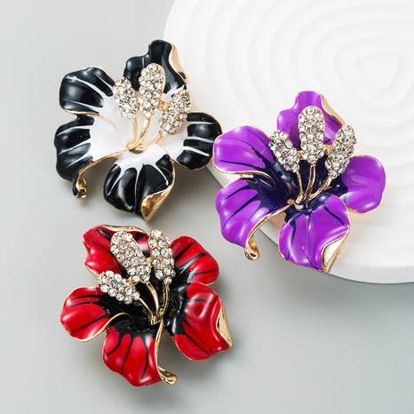 color flower female tide personality atmosphere simple pin brooch  NHLN520371's discount tags