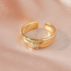 18KGP retro multi-layer diamond open ring trend fashion ring women