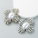 fashion party corsage trend alloy diamond pearl geometric brooch female broochpicture8