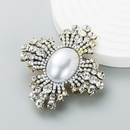 fashion party corsage trend alloy diamond pearl geometric brooch female broochpicture11