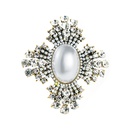 fashion party corsage trend alloy diamond pearl geometric brooch female broochpicture13