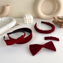 Retro red velvet bow headband hairpin wholesalepicture11