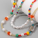 European and American handwoven rice bead multilayer necklace creative pearl pendant jewelrypicture9