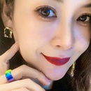 New Rainbow Resin Ring Amazon CrossBorder Hot Selling Candy Color Macaron Ring Shank European and American One Piece Dropshippingpicture6