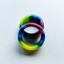 New Rainbow Resin Ring Amazon CrossBorder Hot Selling Candy Color Macaron Ring Shank European and American One Piece Dropshippingpicture9