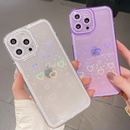 Fashion laser love mobile phone case transparent suitable for iphone phone casepicture5