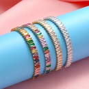 Nuevo brazalete de circonio de color T pulsera de tirn de circonita cuadrada accesorios de joyera ajustablespicture5