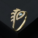 European and American fashion copperplated goldplated microinlaid zircon eyes pearl ringpicture10