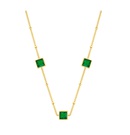 emerald zircon necklace titanium steel simple temperament clavicle chainpicture9