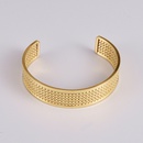 hollow titanium steel 18K gold male and female creative open braceletpicture9
