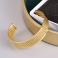 hollow titanium steel 18K gold male and female creative open braceletpicture10