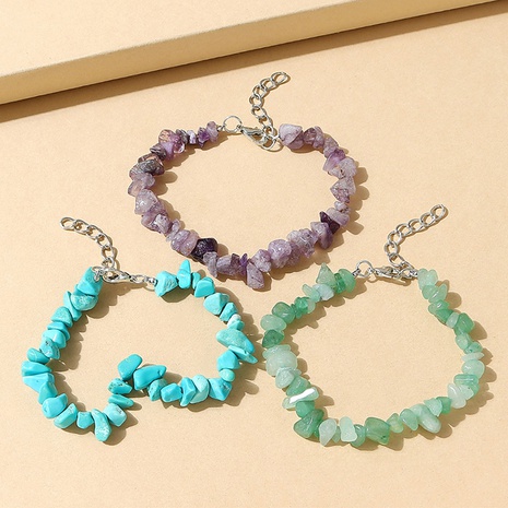 ensemble de bracelets en pierre naturelle créative sauvage de couleur populaire ethnique's discount tags