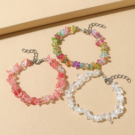 Ensemble de bracelets de tempérament sauvage créatif en pierre naturelle de couleur coréenne's discount tags