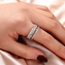 Personality double layer light luxury zircon index finger ring trend copper ring femalepicture12