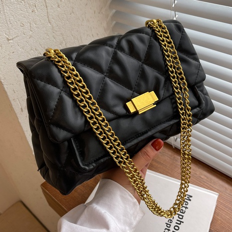 new French texture winter new rhombic chain messenger one-shoulder bag's discount tags