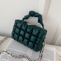 fashion fold handbags Korean new check pattern square chain shoulder messenger handbag