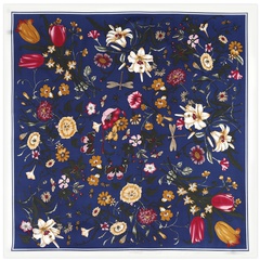 new fashion silk scarf 70cm square scarf floral print silk satin scarf